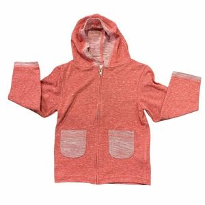 Rabbit Skins Toddler Red Melange Zip Up Hoodie Size 3